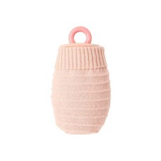 FaSoLa 硅膠熱水袋 可愛毛絨防燙注水暖手暖肚子, 1個, 粉色小兔+針織袋（舊款）  單隻,【持久保溫/萌趣造型/密封防漏】