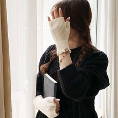 아름무드 골지 니트 핸드워머(아이보리), 상세페이지 참조