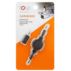 늘어나는 옥스선 aux케이블 카오디오 3.5mm 릴타입, 1개