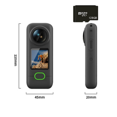 4K HD 액션 카메라 1.4 인치 IPS 스크린 흔들림 방지 사이클링 캠 야외 스포츠 오토바이 자전거 헬멧, 02 add 128GB
