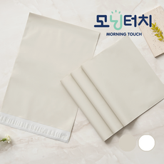모닝터치 LDPE 이중지 택배봉투 무광 오트밀/백색, 1개