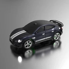 Jjrc의 새로운 1:64 스케일 시뮬레이션 드리프트 원격 조종 스포츠카 멋지고 가능한 조명이 있는 전기 장난, 03 Diamond Black