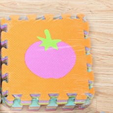 10片裝拚圖地墊寶寶爬行墊遊戲地闆eva兒童泡沫墊拚圖防摔拚裝30c, 水果10片