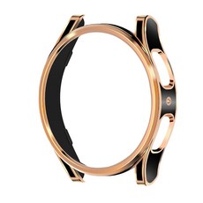 갤럭시워치 6 5 4 투컬러 PC 하드케이스 호환, 블랙/로즈골드