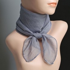 純色百搭大方巾素色文藝舞蹈絲巾韓版職業絲巾，70cm/90cm多尺寸可選，雪紡材質展現優雅氣質, 70*70cm灰色, 1個