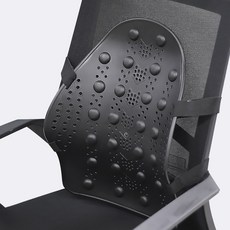더쎈 자동차 허리쿠션 등받이 지압 받침대 자세교정 허리착, 1개, 블랙