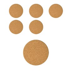 코르크컵받침 원형100x15mm R(모서리라운드) 고급형 6p 1세트 코르크코스터, 6개, C1005R