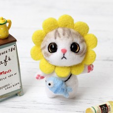 Jiwuo 바늘 Felting 키트 펠트 동물 양모 Felting DIY 키트 도구로 초보자를위한 수제 DIY 재료 바늘 Felting 키트, 16-B, 1개