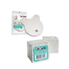 화산암 이갈이 스톤 2종 택1 화산석 기니피그 토끼 친칠라 햄스터 천연 장난감 놀이, 사각, 곰