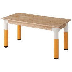 고무나무책상/높이조절식/H46-58cm/주황/사각, 단품