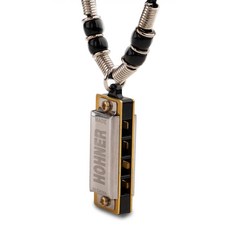 HOHNER MINI 검정 HARMONICA NECKLACE, 블랙 (블랙 193911tcx)