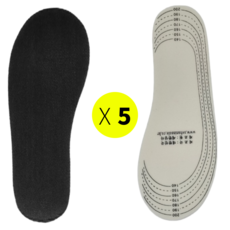 사이즈조절 발편한 얇은 평솔 아동용 깔창 5개 세트