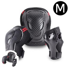 [팔마누] 인라인보호대 어린이자전거보호대 스케이트보드보호대 아동 인라인 보호대 블랙 M