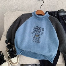 木野兒童鼕季毛衣湖州織裏童裝男女童休閒韓版針織衫寶寶可愛上衣