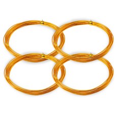코히모 와이어 공예 철사 공예용 알루미늄 2.5MM x 5M 4개 세트 3W171, 1세트, 오렌지