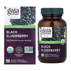 가이아허브 아세롤라 열매를 더한 블랙 엘더베리 베지캡슐 60정, 1개