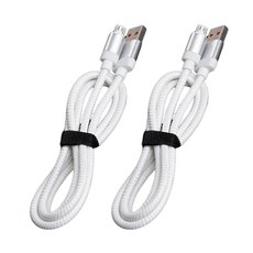 라이트닝웍스 갤럭시 아이폰 5A USB 3.1 1m AtoC USBtoC 라이트닝 고속 충전 데이터 전송 케이블, 화이트2개