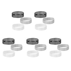 60개 두꺼운 논슬립 탄력 스포츠 헤어밴드 운동용 땀밴드 여성 남성용, bla white grey