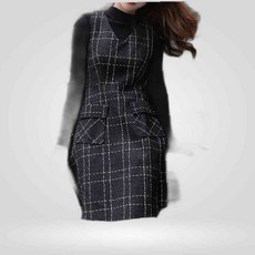 LETEO-상세설명참조 심플 트위드 원피스 A라인 데일리룩 여자원피스 오피스룩 화이트원피스 쉬폰원피스