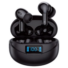 RUN기술 고음질 HiFi 노이즈캔슬링 무선 블루투스 커널형, 블랙, i17