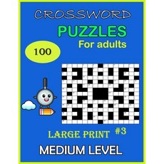 (영문도서) Crossword puzzles for adults: 100 large print medium level Paperback, Independently Published, English, 9798759088011