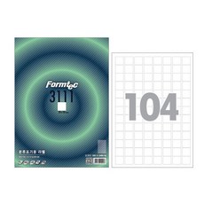 폼텍 LQ-3111 분류표기용 라벨 A4 104칸, 단품