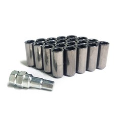 발통마켓 자동차 8색상 M12x1.5 롱타입 현대 기아 휠너트, 그레이, 1세트