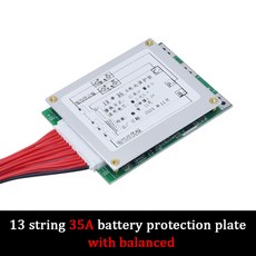 WAVGAT 13S 35A 48V 리튬 이온 리튬 18650 배터리 팩 BMS PCB 보드 PCM 밸런스 Arduino 용 집적 회로 보드 전자 부품 액세서리 소스
