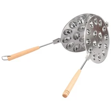 16구 논스틱 쿠키 메이커 몰드 호두 쿠키 몰드 다기능 페이스트리 너트 쿠키 메이커 베이킹 주방 도구, 01 빠른  Mainland, 02 silver 16 holes