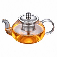 마마픽스 원형 차주전자 내열유리 티포트, 원형티포트-400ml, 1개