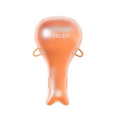 PEELER 鯨魚造型儲存式削皮刀 邊削邊收納果皮 厚實耐用 橘色款, 橘色, 1個