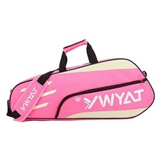 키밍 다용도 스포츠 테니스 라켓 가방 백팩 슬링백, 핑크 베이지, 1개