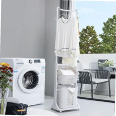 보관 행거 빨래바구니 A타입 이동식 행거형 건조대 59000EA 1EA