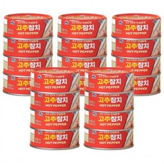 사조 고추참치 135g 20개 매콤한 통조림 참치캔 자취생 간단한 밑반찬 캠핑 요리, 40개