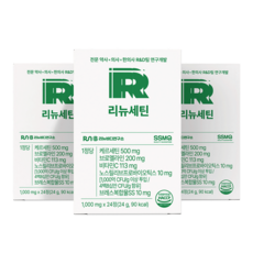 퀘르세틴 영양제 노스릴리브 브로멜라인 흡수율 2배 높인 고순도 케르세틴 리뉴세틴, 3박스, 24정