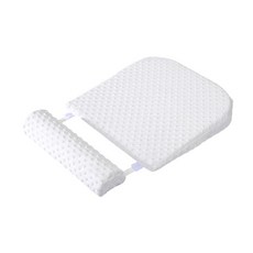 GHSHOP 베이비 웨지 베개 침구 침대 간호 침대를위한 안티 역류 모유 수유 매트, 콩 벨벳 메모리 폼, 하얀색