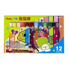 Pentel 飛龍牌 粉蠟筆, 1套, 12個