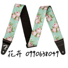 FENDER 綠色 Floral系列 吉他/貝斯背帶, 1個, 990638049