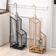 비템포 우산꽂이 업소용 가정용 매장 인테리어 현관 철제 우산통 우산걸이, 골드브라운, 1개