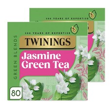 트와이닝 자스민 그린티 녹차 티백, 2개, 80개입, 2.5g