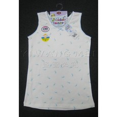 一王美 女童滿版蝴蝶結印花背心 內衣 小可愛 背心 學生內衣 女童內衣 居家長版寬肩背心 台灣製造