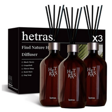 헤트라스 프리미엄 대용량 선물세트 디퓨저, flower shop (플라워샵), 500ml, 3개