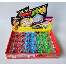 대양무역 빛나는 파워 불빛팽이 LED 회전팽이 장난감, 1개, 랜덤 색상