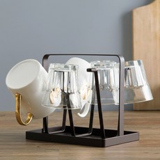 손잡이 컵 정리대 컵걸이 머그잔걸이, 1개, 다크브라운