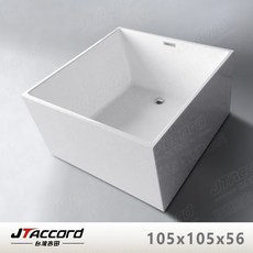 JTAccord 台灣吉田 1649 正方形無接縫壓克力獨立浴缸, 1個