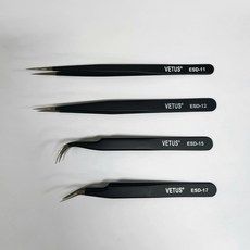 비투스핀셋 네일아트핀셋 속눈썹연장핀셋 블랙, 1개, ESD11