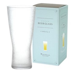 도요사사키 비어 글라스 목넘김 410ml 유리 맥주잔 개별 박스, 1개