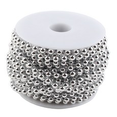 구슬줄라인 줄진주 구슬줄 비즈체인 줄비드 만들기재료, 1개, 진주체인5mm(실버)