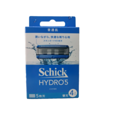 Schick 舒適牌 HYDRO5 水次元5刮鬍刀頭(5刀片 4入), 1個, 4片