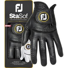 FootJoy 풋조이 골프 MH 스타소프 글러브, StaSof + 왼손 착용, 검정